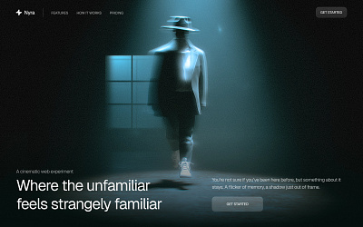 Surreal Hero Section blur cinematic futuristic landing page modern noise progressive blur surreal ui uiux userexperience webdesign