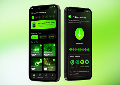 Moodly – AI-Powered Mood Detection App aidesign appconcept appdesign calmui cleanui dailyui emotiontracker figmadesign mentalhealth mentalwellness minimaldesign mobileapp moodapp productdesign smartapp ui userinterface ux wellnessapp