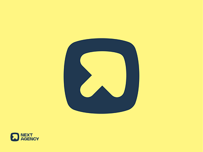 Next Agency Unused Symbol 01 agency arrow branding community future logo logodesign logodesigner mark next progress symbol