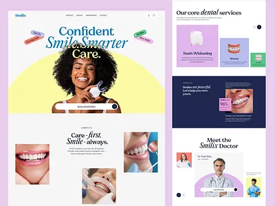Dental Landing Page branding clean dental dental clinic dentist doctor website graphic design health healthcare home page landing page medical modern landing page ui ux web design website