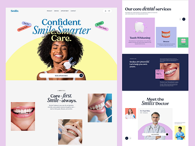 Dental Landing Page branding clean dental dental clinic dentist doctor website graphic design health healthcare home page landing page medical modern landing page ui ux web design website