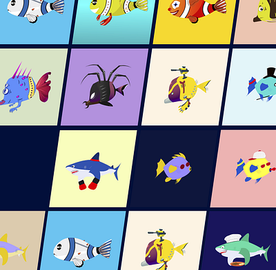 NFT Arts art bitcoin blockchain branding fish fishnft graphic design illustration modern nft