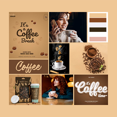 Moodboards branding girl graphic design icecream illustration logo moodboard typography