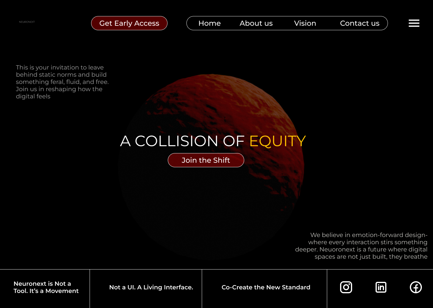 Neuronext: Designing the Future of Feeling figma futuristic landing page ui uiux ux website