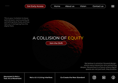 Neuronext: Designing the Future of Feeling figma futuristic landing page ui uiux ux website