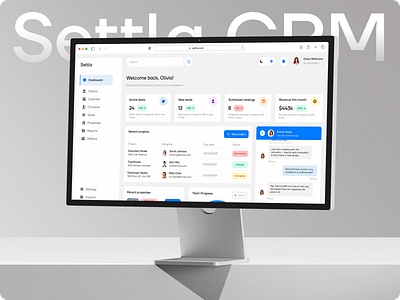 Dashboard for a real estate CRM crm dashboard design real estate ui ux uxui web app web application