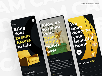 Krisl - Premium furniture website design add to cart appliances app branding dark design ecom app furniture app furniture branding furniture website home decor home decor app ikea app illustration invoice mobile app responsive design shopping app sofa ui ux