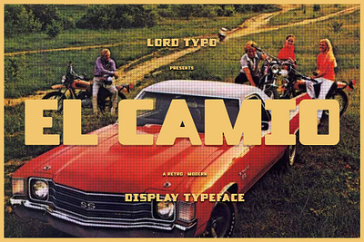 EL CAMIO — RetroModern Display Font chevrolet classic car display font el camino el camio english font german modern font retro font sans serif font throwback typeface typography vintage font