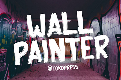Wall Painter - Rough brush font cinema font display fonts film fonts movie font movie poster fonts sans serif sans serif font sans serif typeface thumbnail fonts urban fonts wall painter rough brush font youtube youtube font