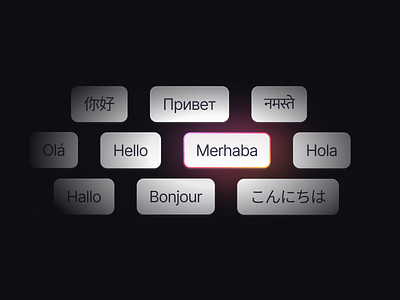 Feature Visuals - Language Options clean ui design design exploration digital product eren karabulut feature design feature section figma hero image hero section hirex illustration interface design modern ui recruitment saas ui user interface ux web design