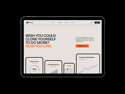 Calendar App Hero Section (3) cargo collective framer website hero section hip style website minimalist website saas website web design website concept