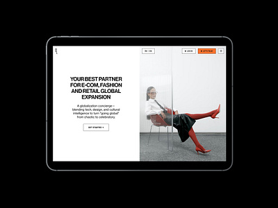 Cross-Border website design brutalism brutalist website cargo collective fashion website framer website hero section minimalist website split screen website swiss style website web web design website concept