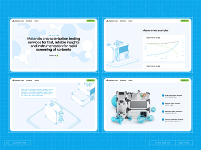 UI Fragments from a 3D scroll-based website for Alphane Labs 3d 3d scroll design design studio graphic design gsap interface landing landing page mobile nuxt.js product design tree.js ui ux web web design web development webflow website