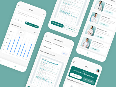 AI Health Care Mobile App Ui Kit ai app artificial intelligence care chart chat gpt design gemini gpt health prompt tracker ui ui design ui kit ux