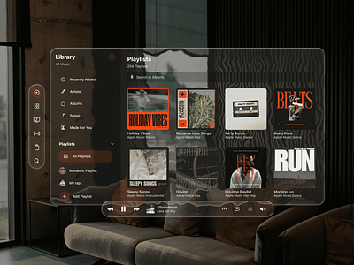 Apple Vision Pro UX/UI Design apple vision pro ar augmented reality dashboard product design startup vr webdesign website design