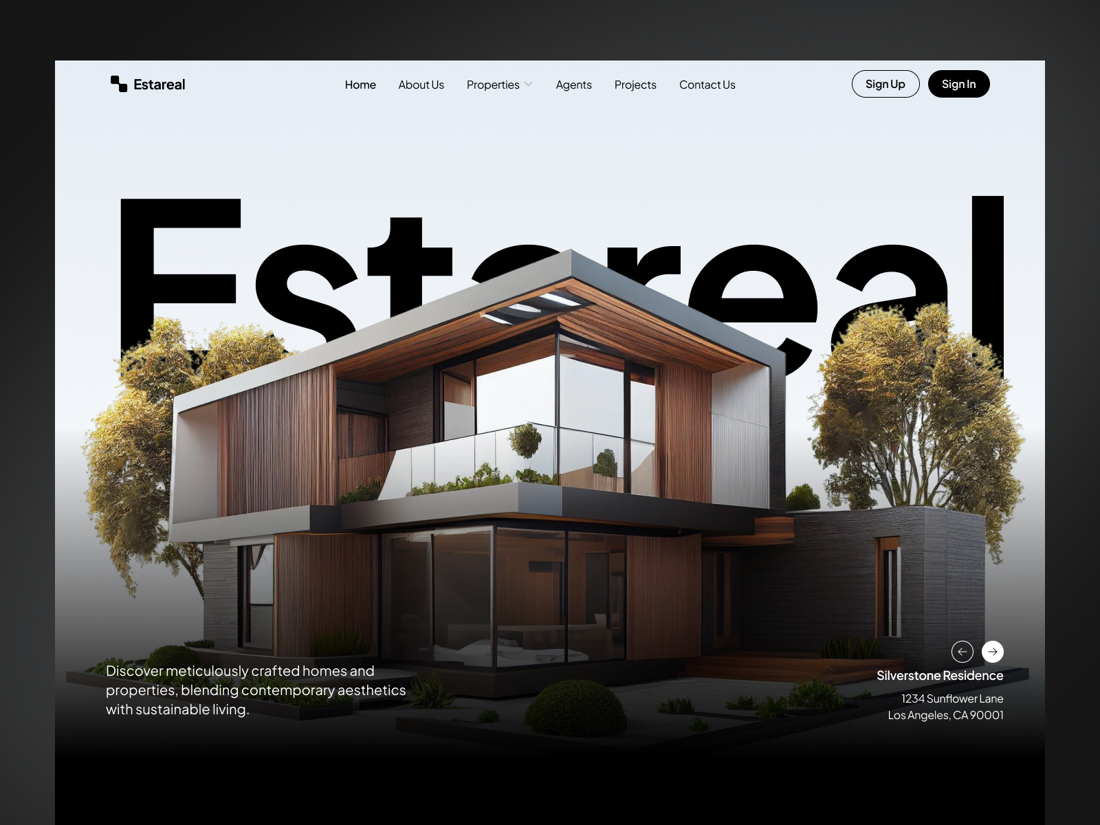Estareal – Real Estate Dashboard & Modern Web Experience agent performance dashboard black and white ui layout clean real estate interface dark theme dashboard ui home buying ux design intuitive search and filter ux map and property filter ui minimal web design real estate modern home listings design modern real estate website property analytics interface property discovery platform real estate dashboard ui real estate listing ui real estate saas design real estate web app real estate website inspiration responsive property platform ux for real estate companies