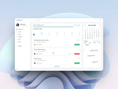 SaaS CRM Platform chat collaboration crm dashboard saas team calendars track tasks ui components ux design