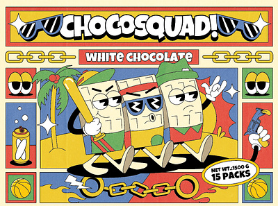 Chocolate packaging design 1930 1930s box branding cartoon character chocolate design illustration label old cartoon old school pack packaging sweets vintage