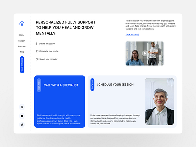 Calmind - About Us Section about us exploration figma grid layout landing page medicine mental health ui ui design uiux website