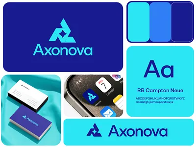 Modern logo for axonova AI ai logo artificial intelligence logo brand identity fintech graphic design logo design logo mark modern logo print tech technology logo timeless logo typography