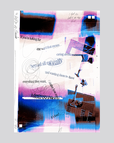 i used to believe this shi 💔 artwork david carson design digital art editorial graphic design grunge design love maximalist poster poster design