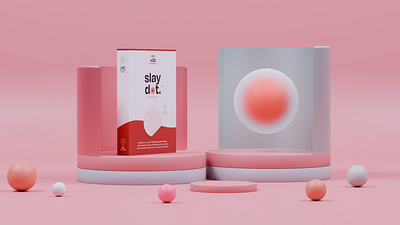 SlayDot. 3d animation blender clean design dot egg graphic design minimalist motion graphics patch product red slaydot ui