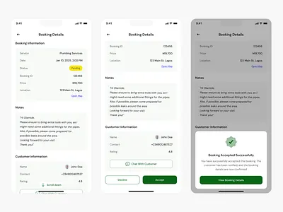 Service Provider Mobile App - Service Booking Flow app design figma menial work mobile app service men service provider ui uiux user experience user interface ux