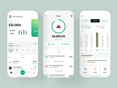 Personal Finance App – Savings & Spending Tracker app app design design finance fintech fintech app fintech design ios mobile mobile app money payment ui ux