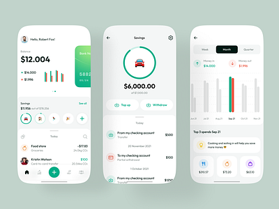 Personal Finance App – Savings & Spending Tracker app app design design finance fintech fintech app fintech design ios mobile mobile app money payment ui ux