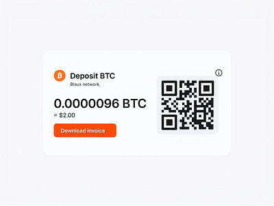 Bitcoin Payment QR Code and Invoice Example 3d animation bitcoin bitcointransaction blauxnetwork blockchain branding digitalpayment graphic design invoice logo motion graphics paymentgateway paymentsystem qrcode ui