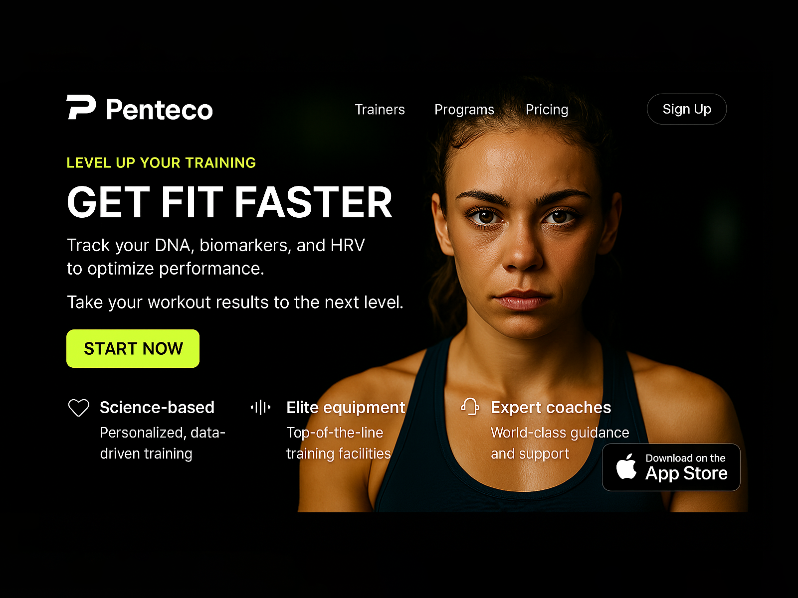 Modern Fitness Website Header UIUX Design ux design