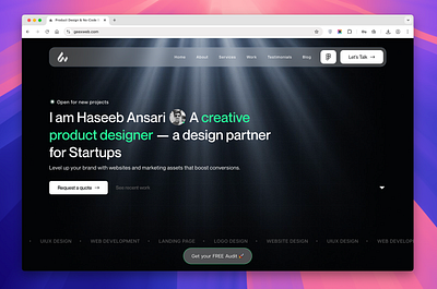Geexweb.com 🚀 branding framer geexweb landing page modern ui design personal design studio portfolio portfolio website product design saas saas website design startup website design ui ux ux design webflow website design
