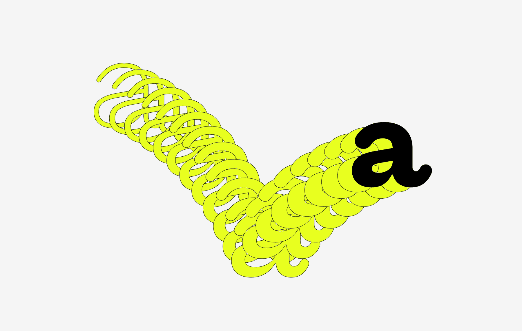 Ralphi Round – Variable Typeface animation bounce branding font rounded sans serif typeface variable yellow