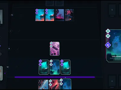 Shadow Fleet Battle Screen dark tcg ui web3