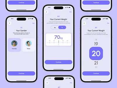 HydroTrack – Personalized Water Reminder Setup UI app app design daily reminder drink water fitness app health app health tracker hydration ios lifestyle mobile mobile app personalized ui water tracker wellness