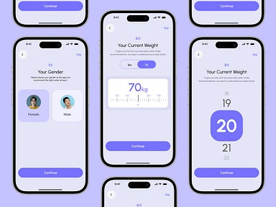 HydroTrack – Personalized Water Reminder Setup UI app app design daily reminder drink water fitness app health app health tracker hydration ios lifestyle mobile mobile app personalized ui water tracker wellness