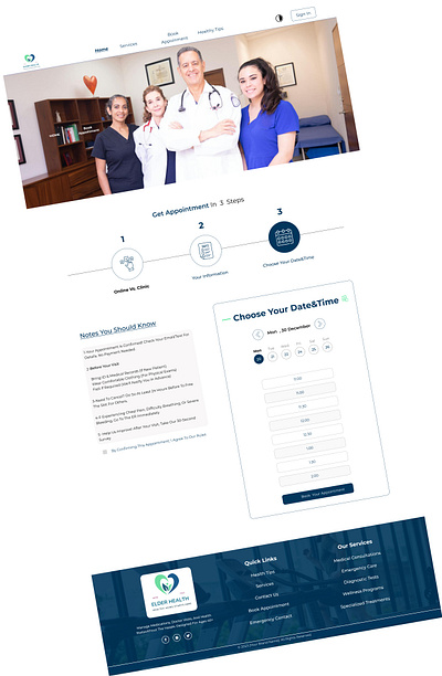 Elder-Health Website figma ui ux research website