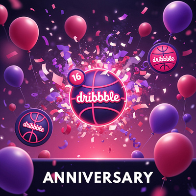 Happy 16th anniversary 16 anniversary dribbble dribbbleweeklywarmup official playoff weekly warm up