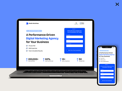 Marketing Agency Landing Page design digital marketing agency page dribbble shot graphic design landing page design landingpage lead generation trending ui ux