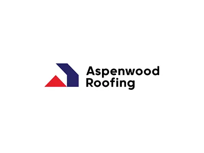 Aspenwood Roofing arrow arrow logo aspenwood brand identity branding effendy home logo house icon letter a logo logomark minimal modern negative space roofing roofing contractor roofing logo visual identity