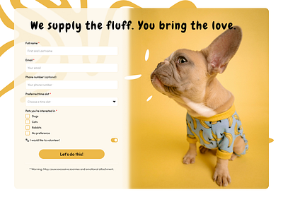 Daily UI 001 | Sign up 001 dailyui form pets signup signuppage uidesign