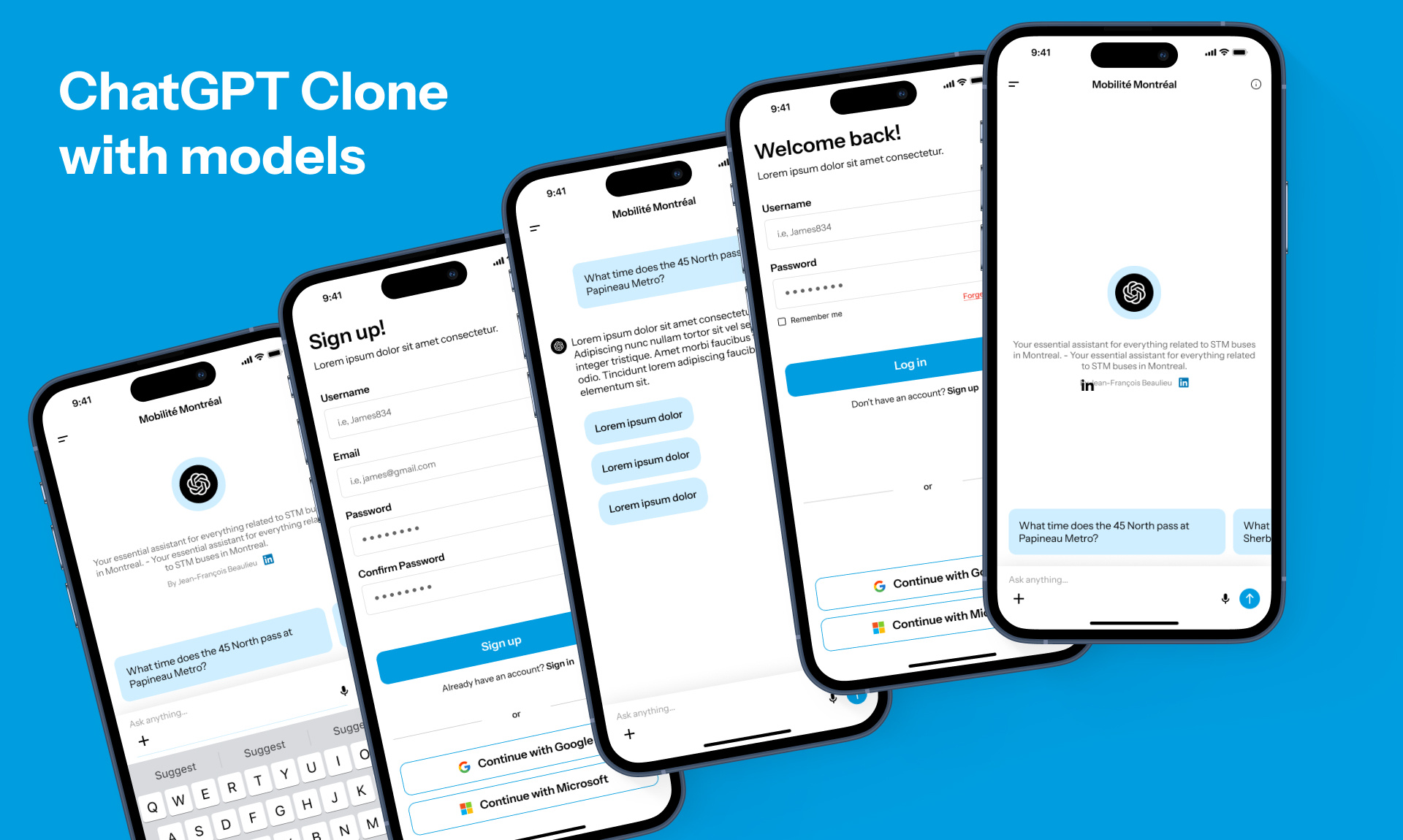 ChatGPT App Clone with Models ai aiapp app design appdesign botapp chat screen chatgpt chattingapp login sign in signup ui uiux user interface userinterface ux