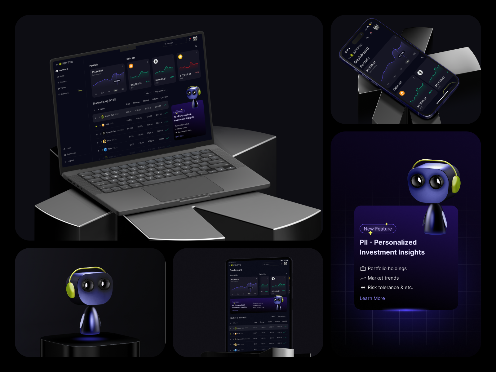 Dashboard UI - Crypto Web App 3d ai blockchain crm dashboard graphic design ui ux visual design
