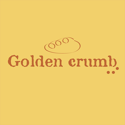 Golden crumb bakery logo branding color design graphic design illustration logo