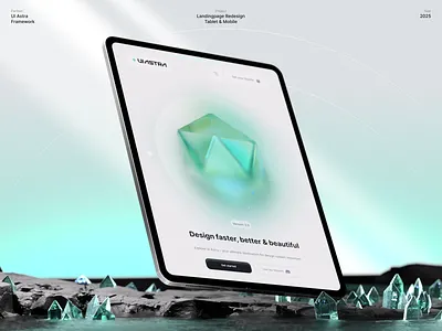UI Astra Framework responsive landing page 3d app appdesign branding design designsystem framework graphic design illustration interfacedesign landing landingpage logo responsive ui uikit ux web website