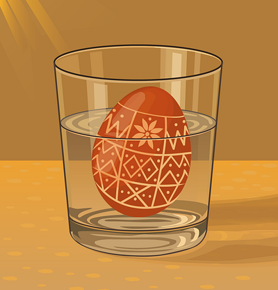 Easter Egg Illustration 2d easter flatdesign glass graphic design illustration pisanka tradition ukrainianart vectorart
