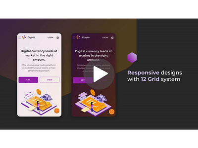 Crypto Blockchain UI 3d animation blockchain corporate crypto dark mode figma finance fintech graphic design homepage html landing page material design motion graphics single page ui ux web design website