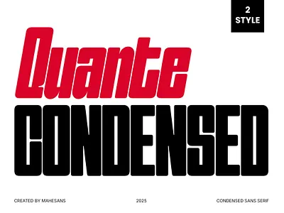 Quante Condensed bold font branding branding font condensed font design duo font editorial font fonts logo logo design logo font logotype logotype design sans serif sport font type type design typeface typography