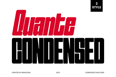 Quante Condensed bold font branding branding font condensed font design duo font editorial font fonts logo logo design logo font logotype logotype design sans serif sport font type type design typeface typography