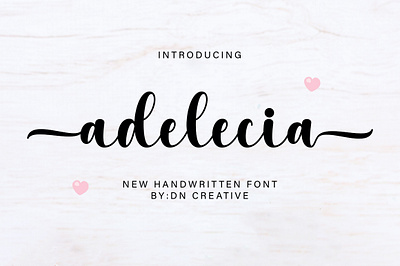 Adelecia crafting font cute font design handwritten illustration monoline new font script script font